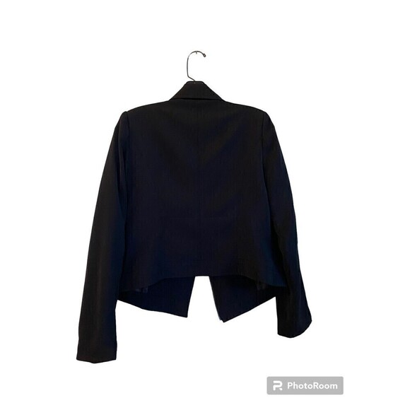 Mural Jacket - Diagonal Zip Cropped Black Work Attire Sz.XS - Picture 2 of 5